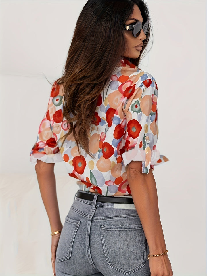 Colorful Floral Blouse