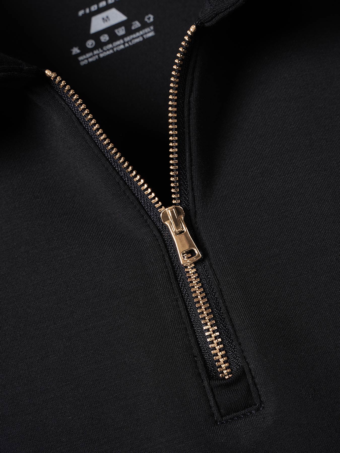 Modal Blend Long Sleeve Half Zip Polo