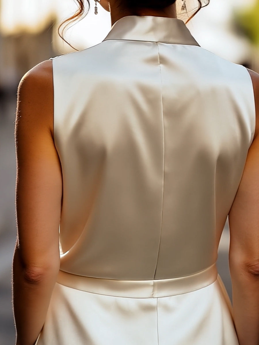 Elegant Embroidered Wrap Blouse