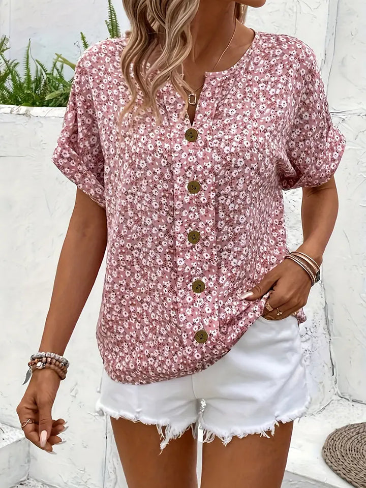 Stylish Floral Print Blouse