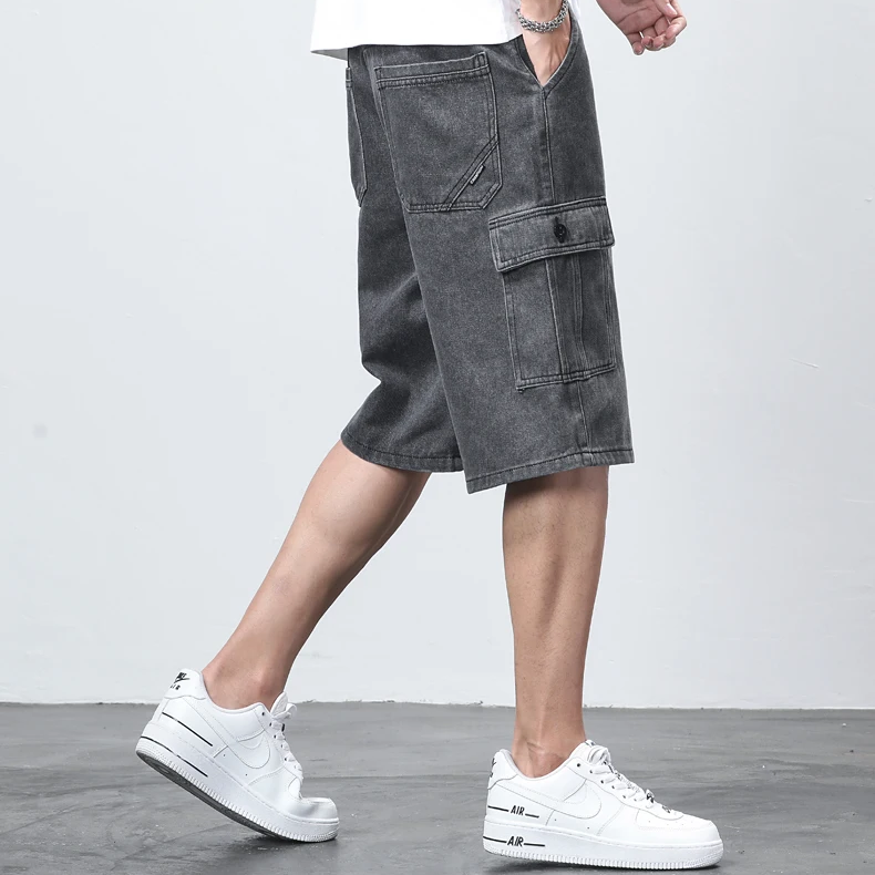 Bermuda Cargo Denim Shorts
