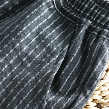 Pinstripe Breezy Cotton Shorts