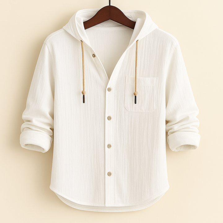 GEORGE | LUXURY SOFT COTTON SHIRT WITH HOOD
