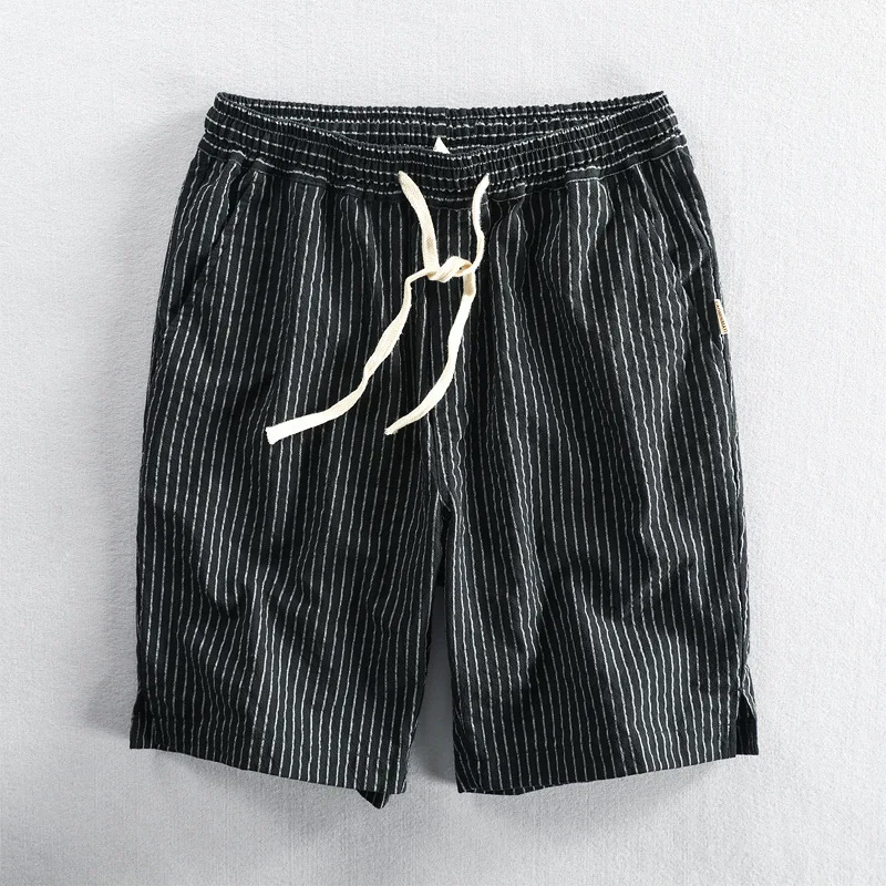 Pinstripe Breezy Cotton Shorts