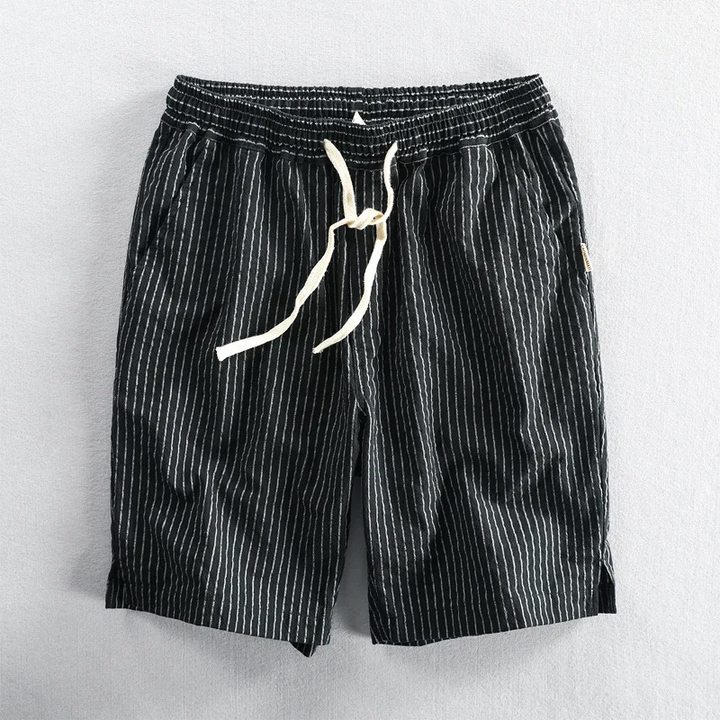 Pinstripe Breezy Cotton Shorts