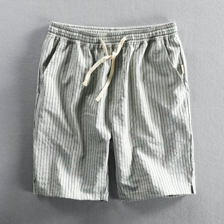 Pinstripe Breezy Cotton Shorts