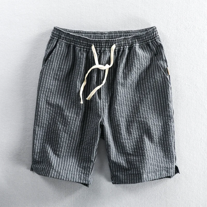 Pinstripe Breezy Cotton Shorts