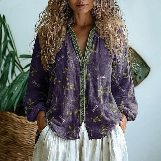 Vintage Leaf Blouse