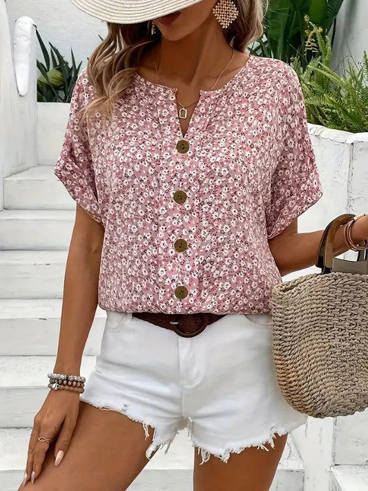 Wildflower Notch Blouse