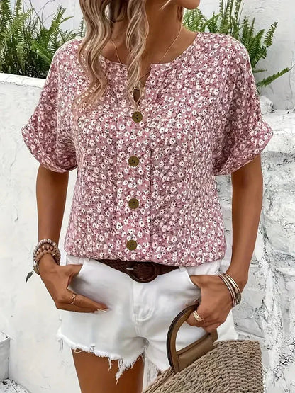 Wildflower Notch Blouse