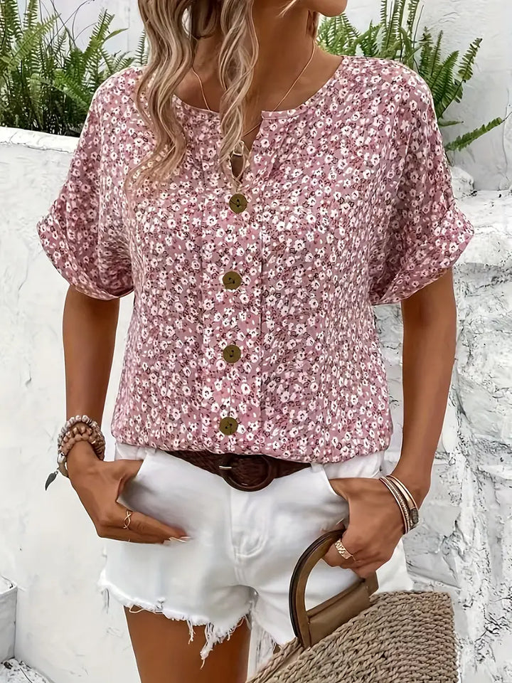 Stylish Floral Print Blouse