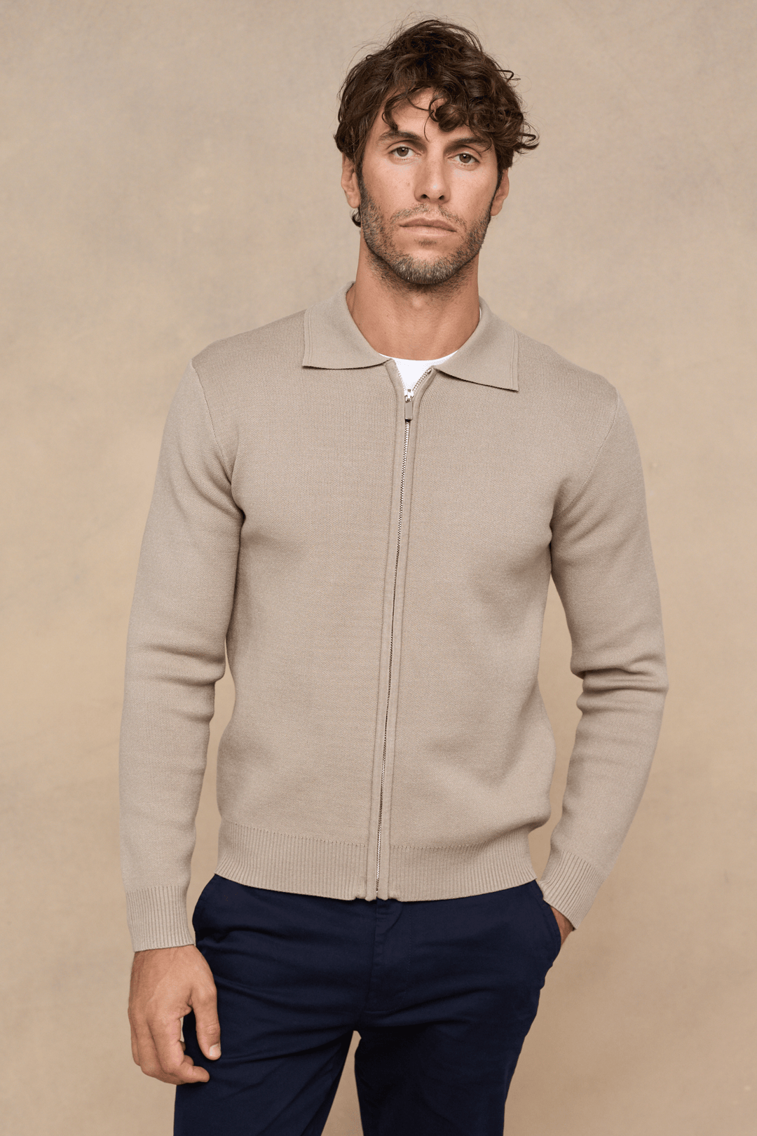 AURA - Zip Through Knitted Jacket