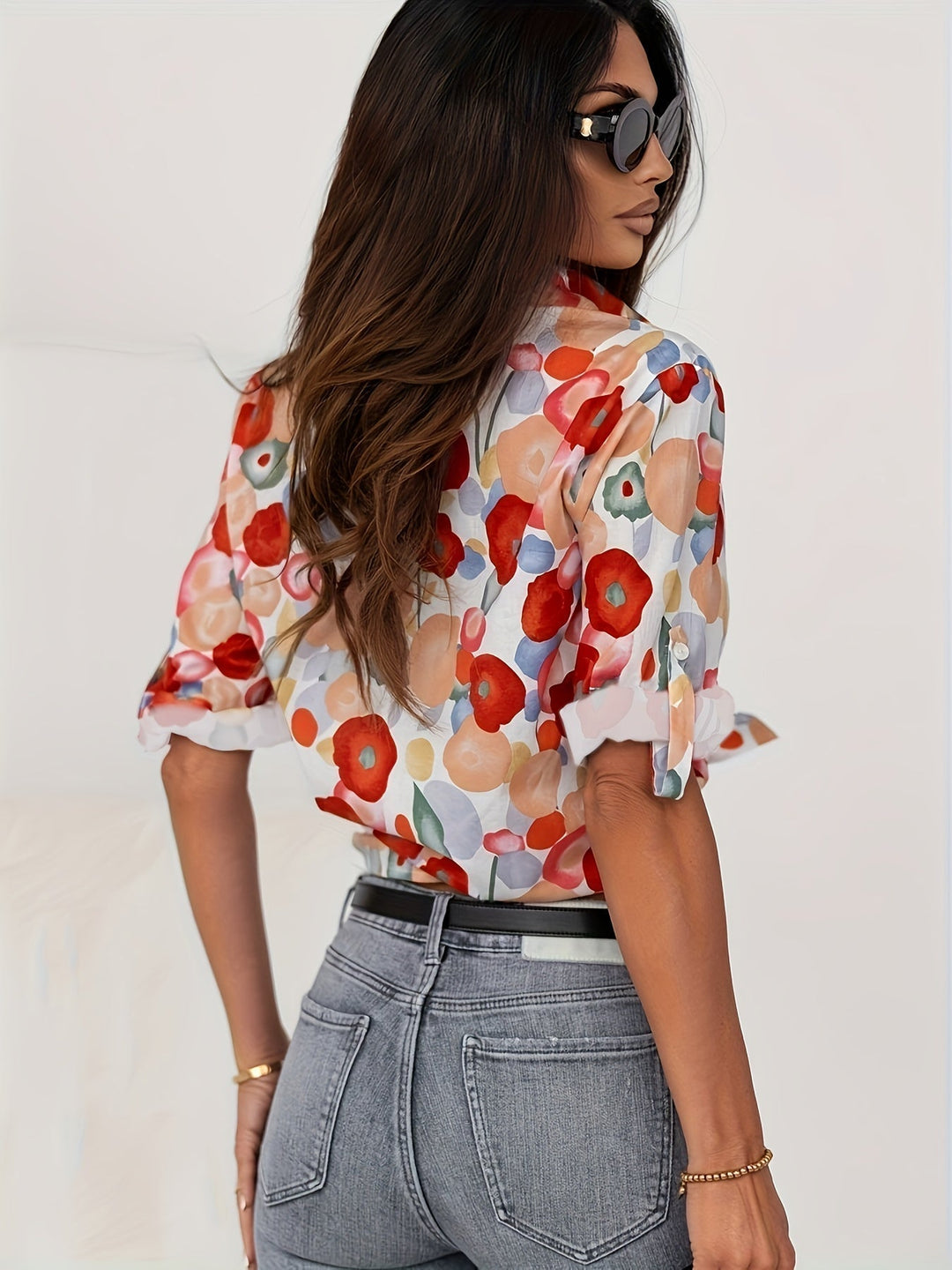 Colorful Floral Blouse