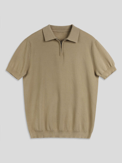 FlexKnit Active Knitted Zip Polo