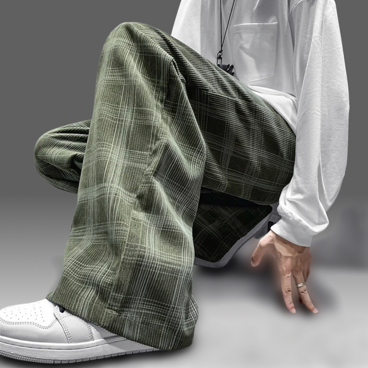 Freestyle Plaid Corduroy Pants