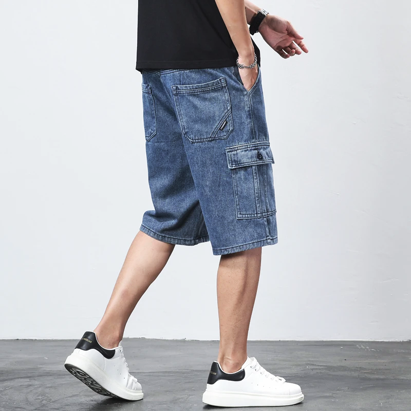 Bermuda Cargo Denim Shorts