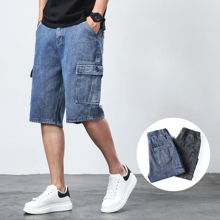 Bermuda Cargo Denim Shorts