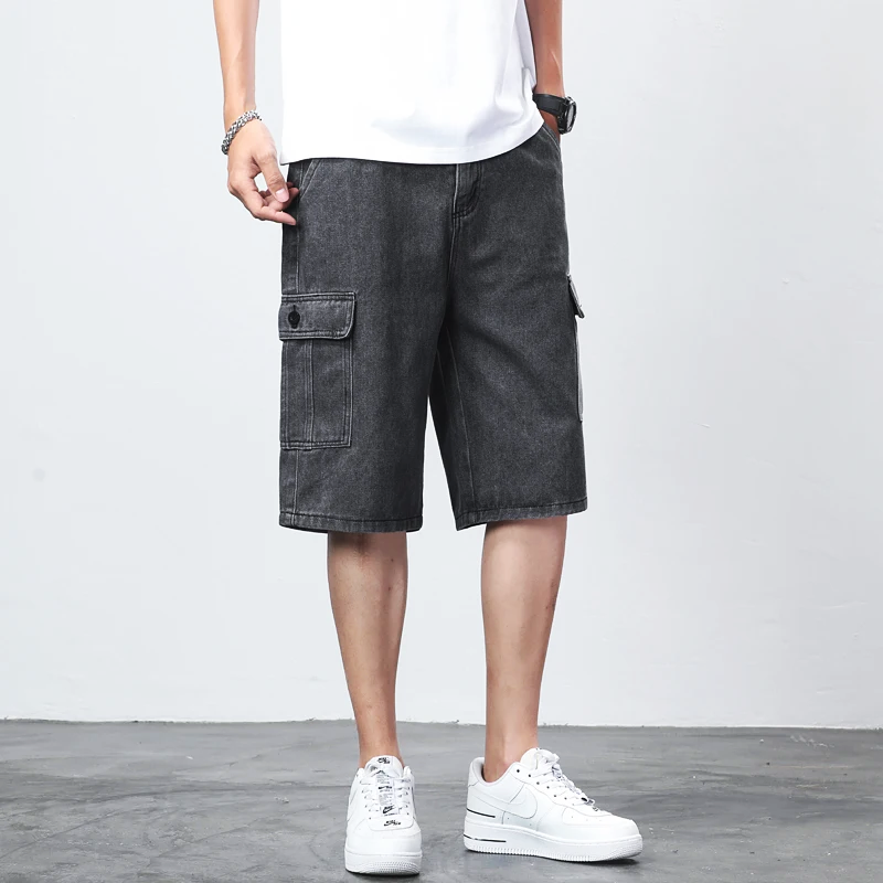Bermuda Cargo Denim Shorts