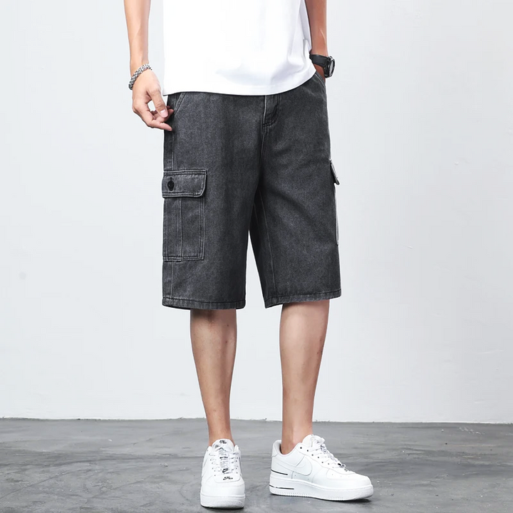 Bermuda Cargo Denim Shorts