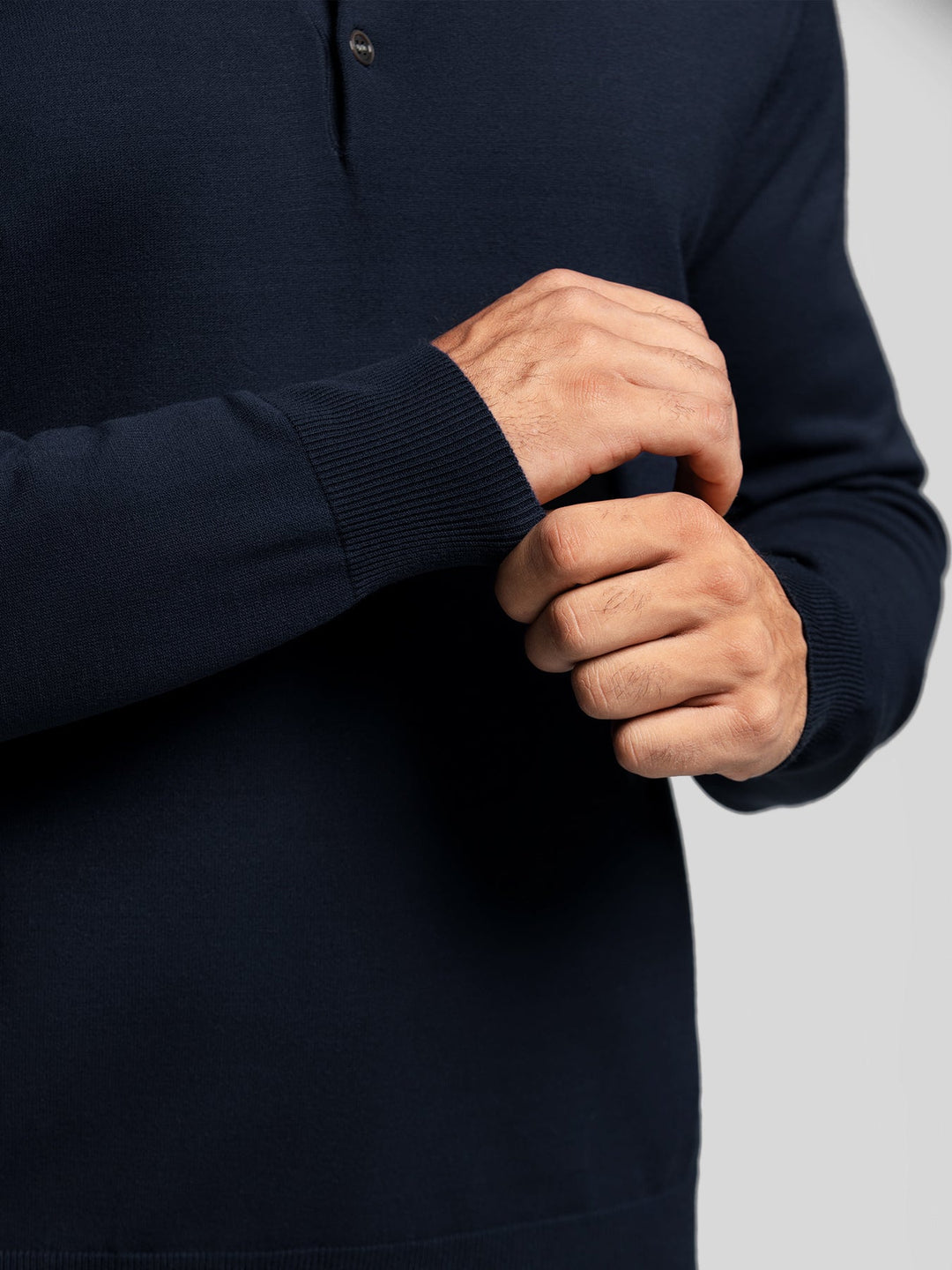 GentleKnit Buttoned Collar Sweater Polo