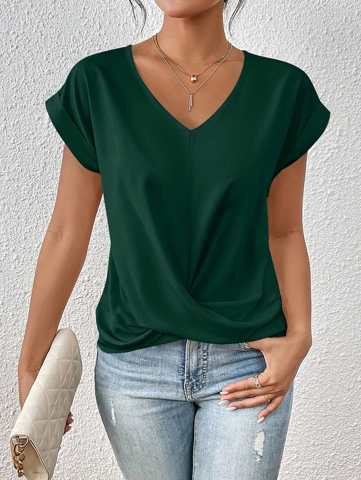 Sweetheart Neckline Casual T-Shirt