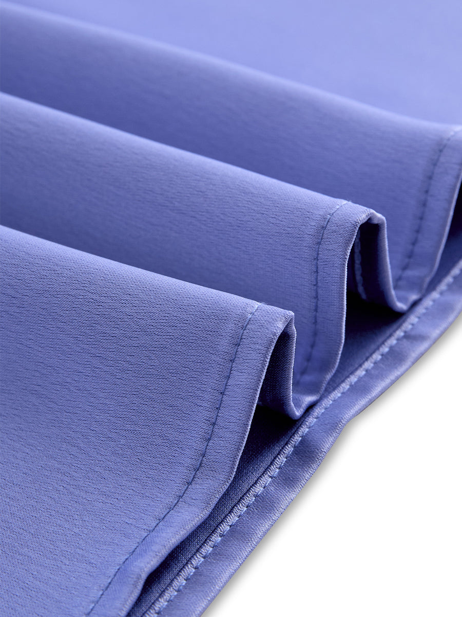 Sophisticated Cross-Neck Gathered Satin Blouse