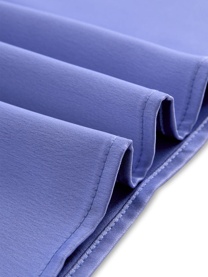 Sophisticated Cross-Neck Gathered Satin Blouse