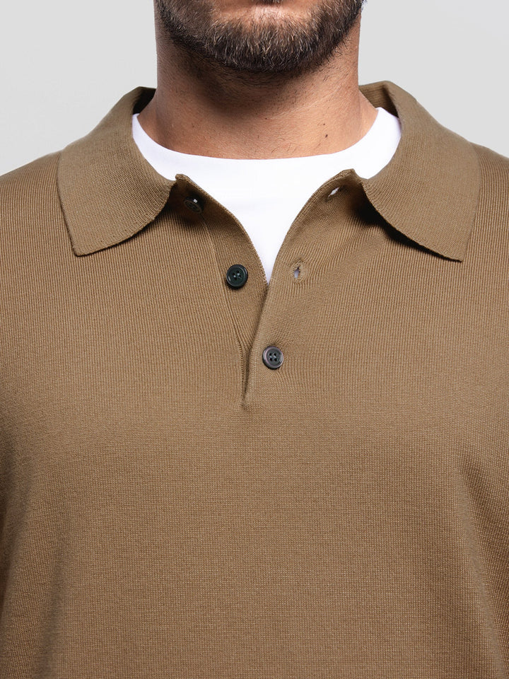 GentleKnit Buttoned Collar Sweater Polo