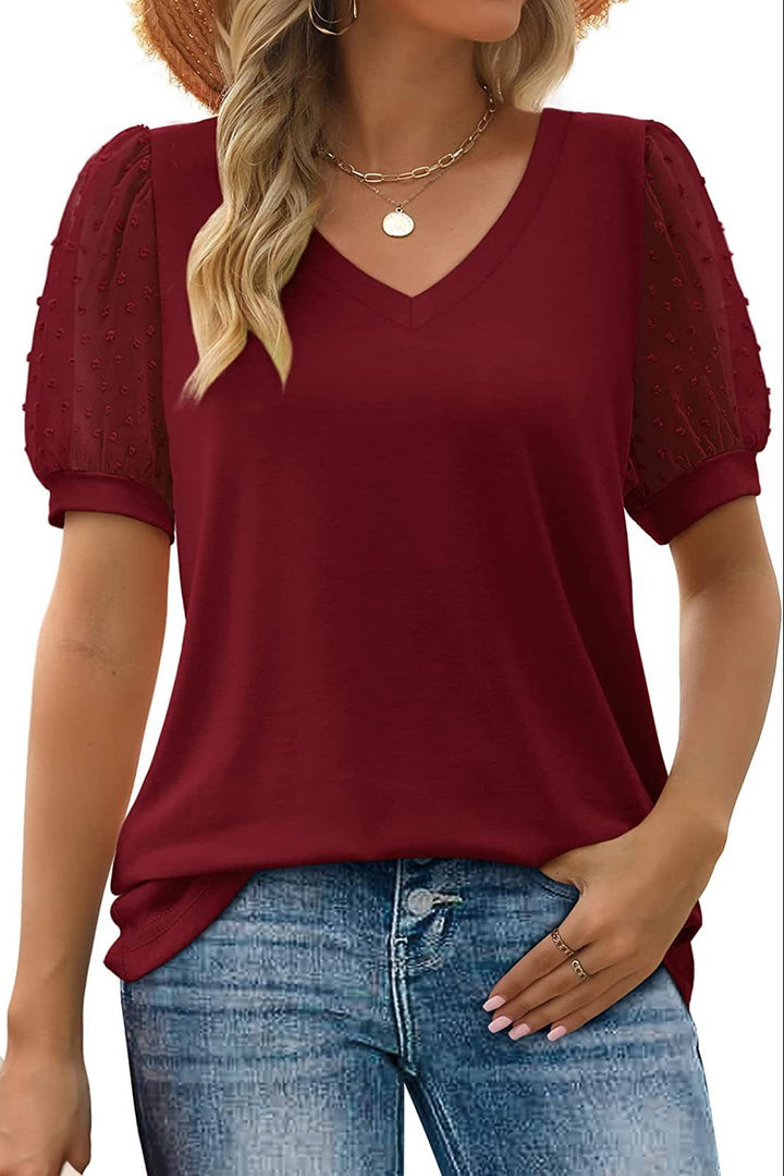 Sleek V-Neck Blouse