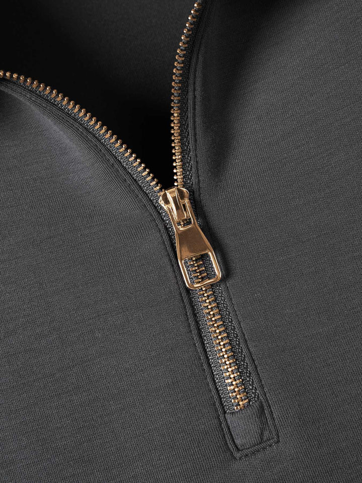 Modal Blend Long Sleeve Half Zip Polo