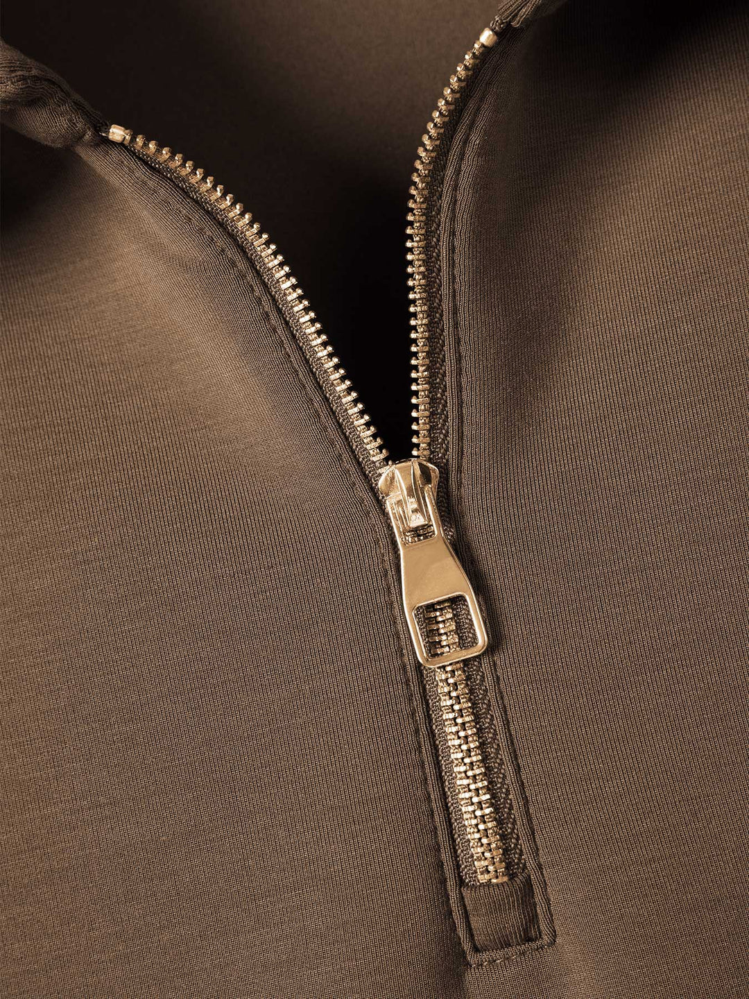 Modal Blend Long Sleeve Half Zip Polo