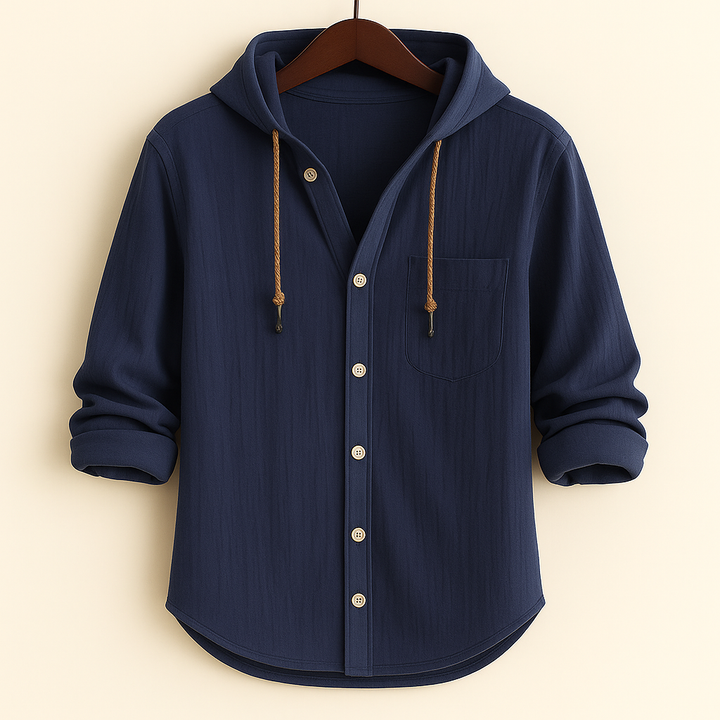 GEORGE | LUXURY SOFT COTTON SHIRT WITH HOOD