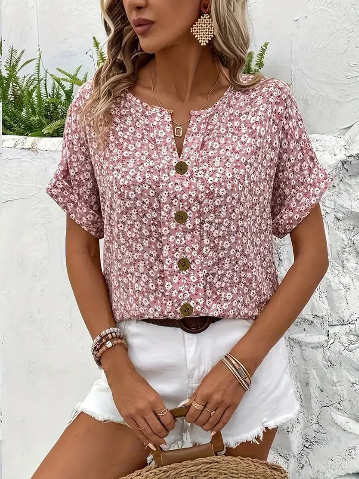 Wildflower Notch Blouse
