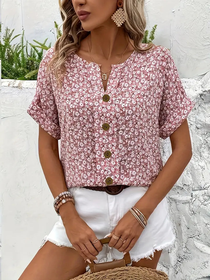 Stylish Floral Print Blouse