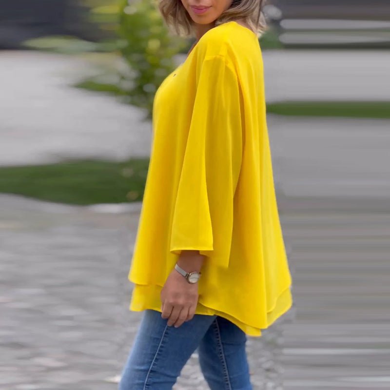 Chiffon Zipper Blouse