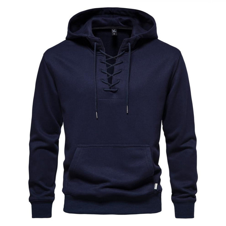 Valhalla X Cotton Lace-Up Hoodie