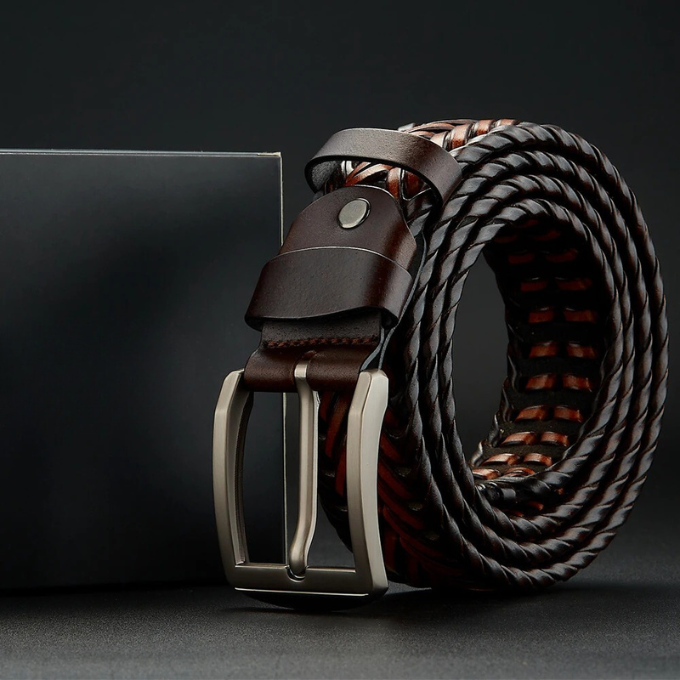 Hudson Braided Leather Belt