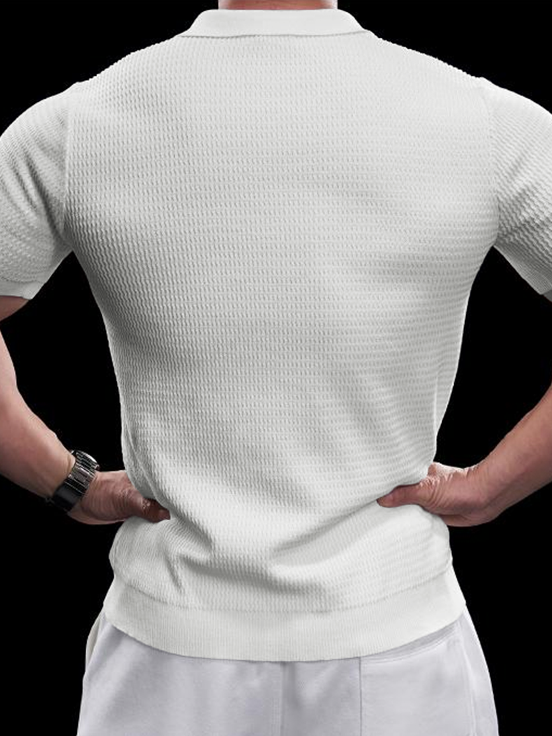 FlexKnit Active Knitted Buttonless Polo