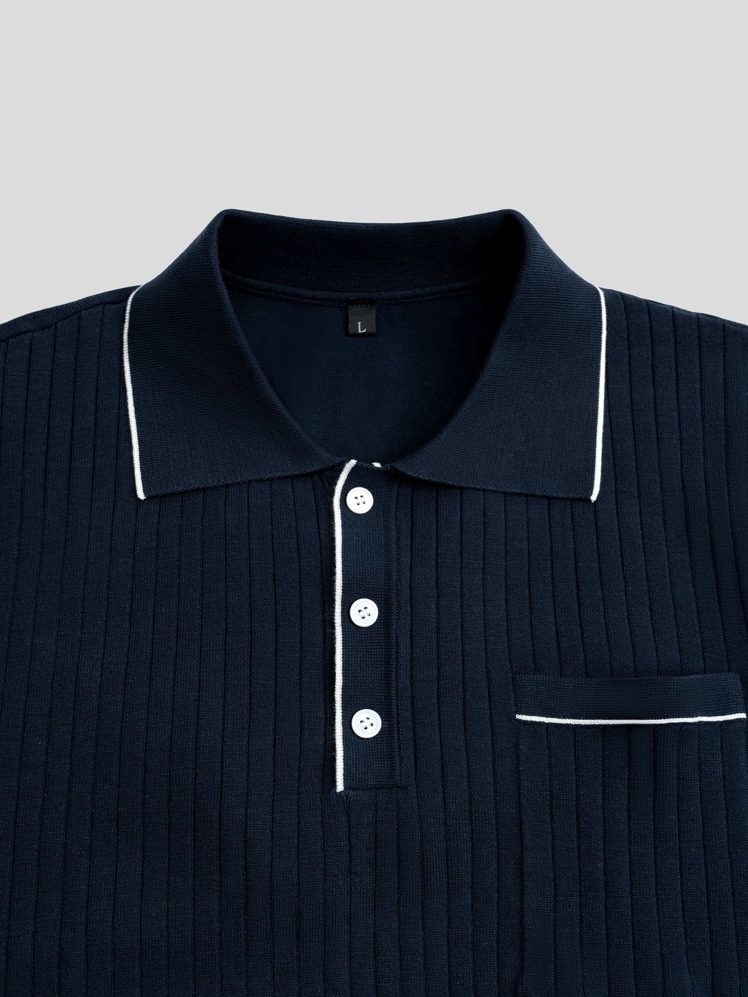 GentleKnit Contrast Color Short Sleeve Knitted Polo