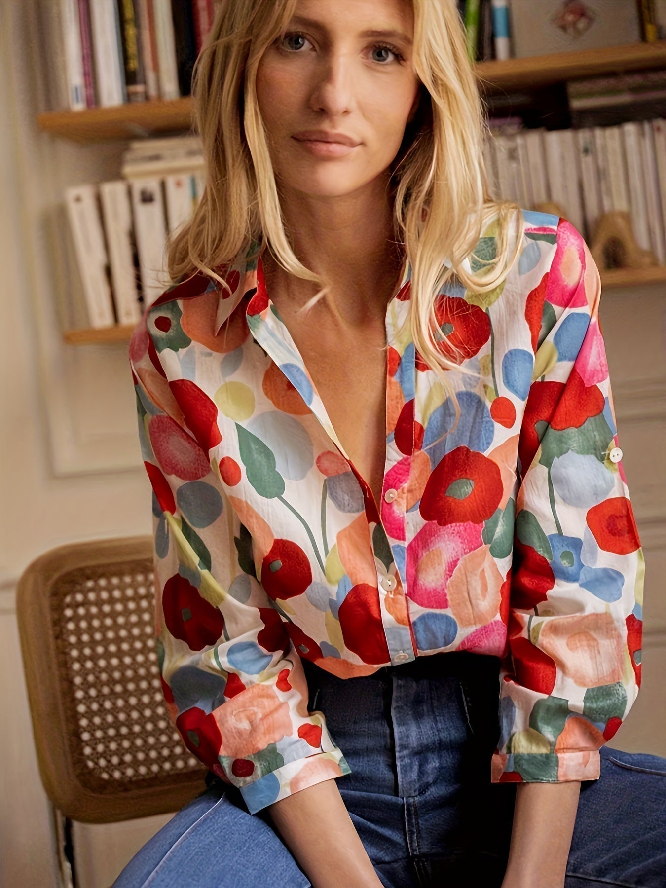 Colorful Floral Blouse