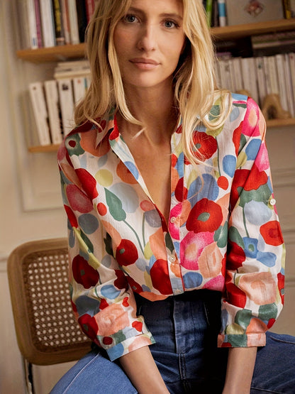 Colorful Floral Blouse