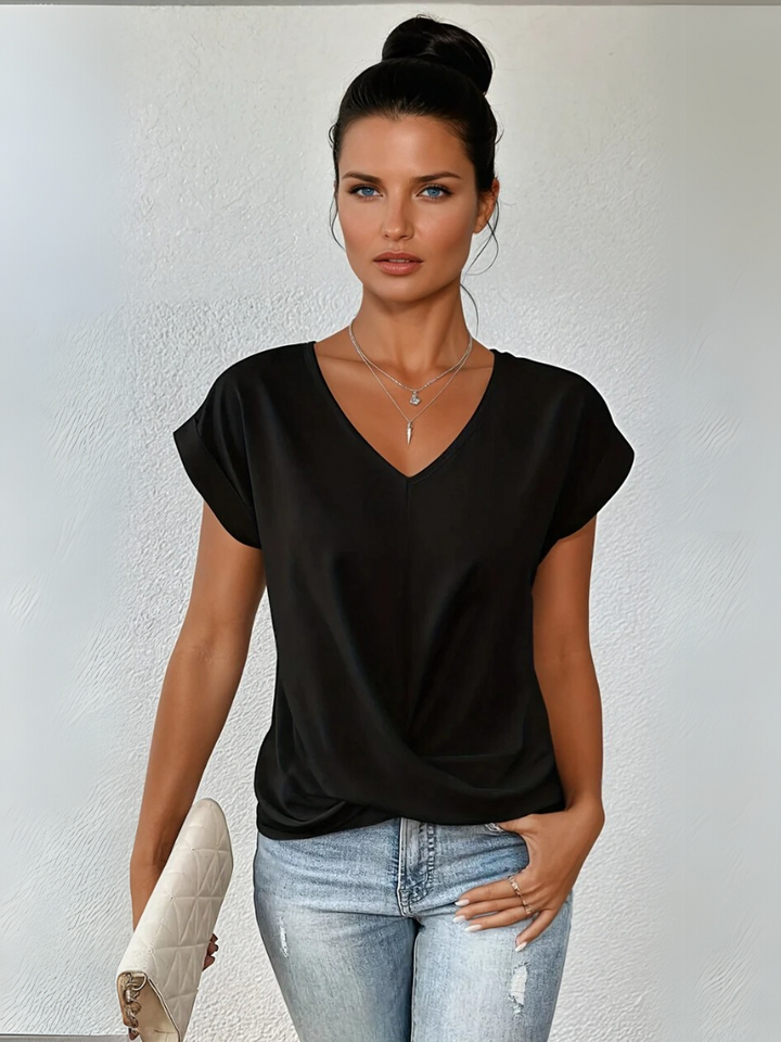 Sweetheart Neckline Casual T-Shirt