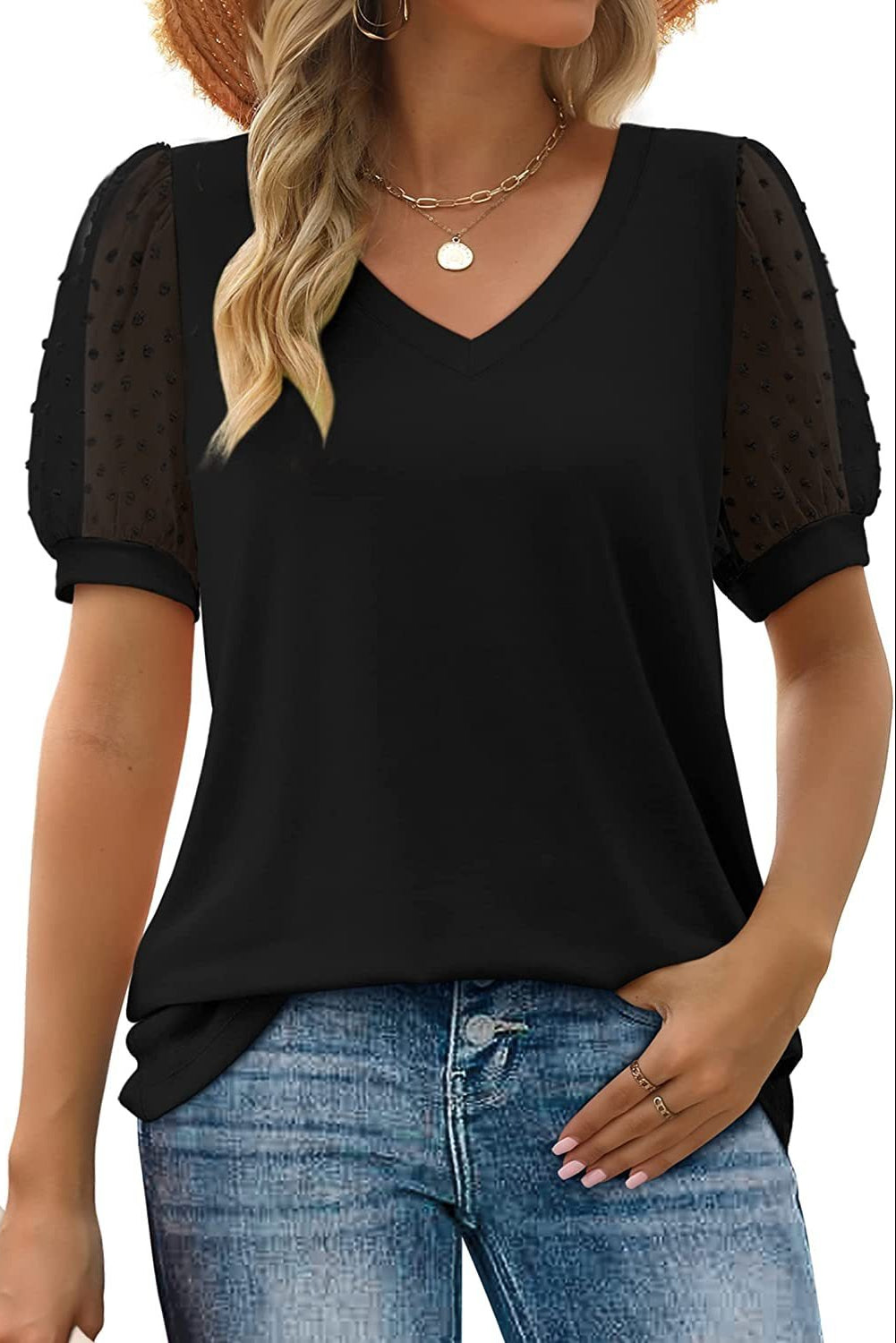 Sleek V-Neck Blouse