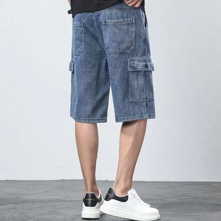 Bermuda Cargo Denim Shorts