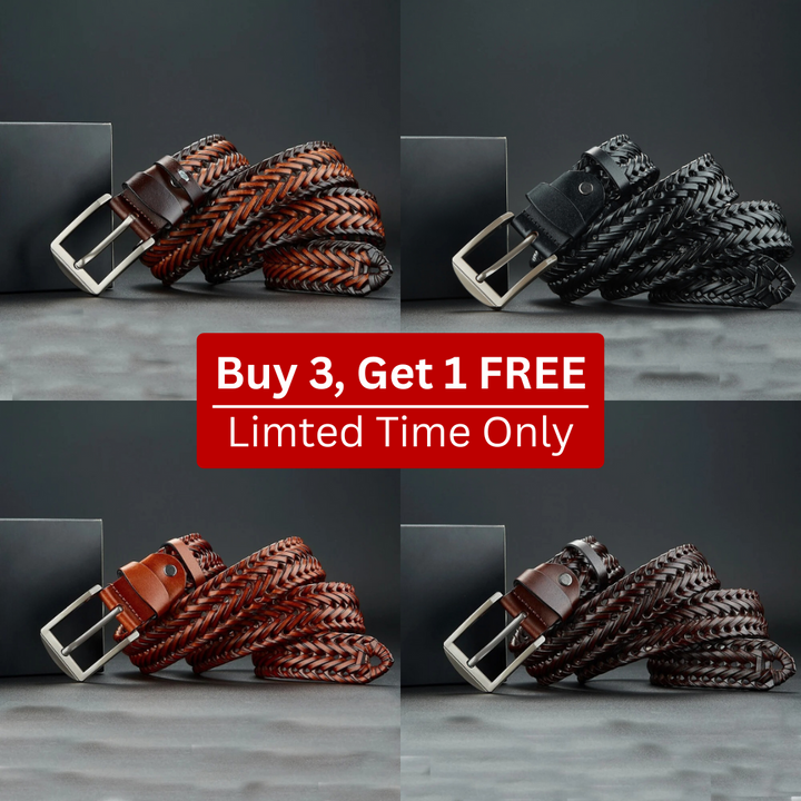 Hudson Braided Leather Belt