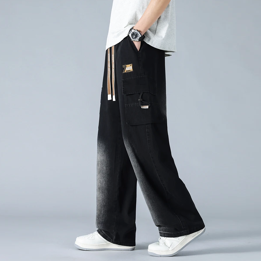 Ader Wide-Leg Denim Cargo Pants