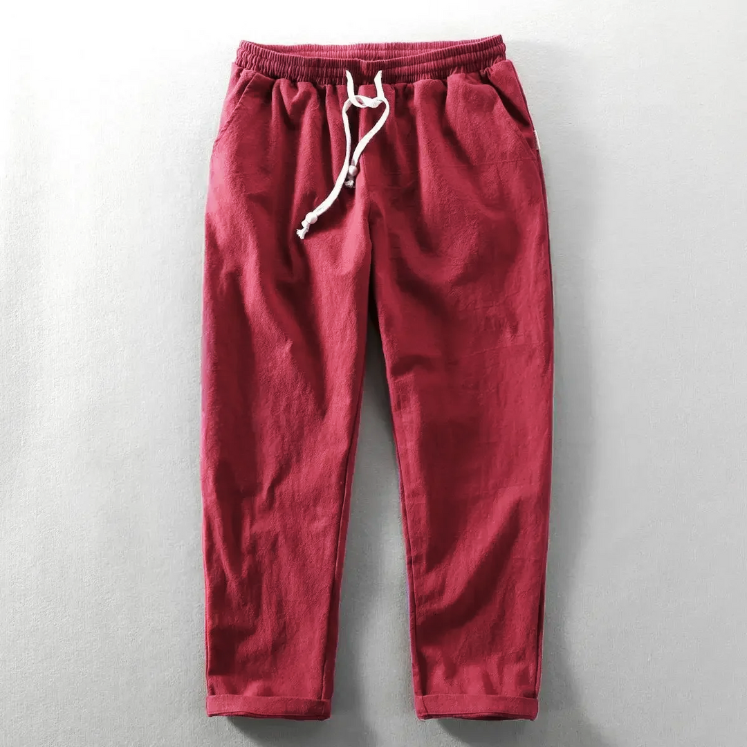 Coastal Ease Cotton-Linen Pants