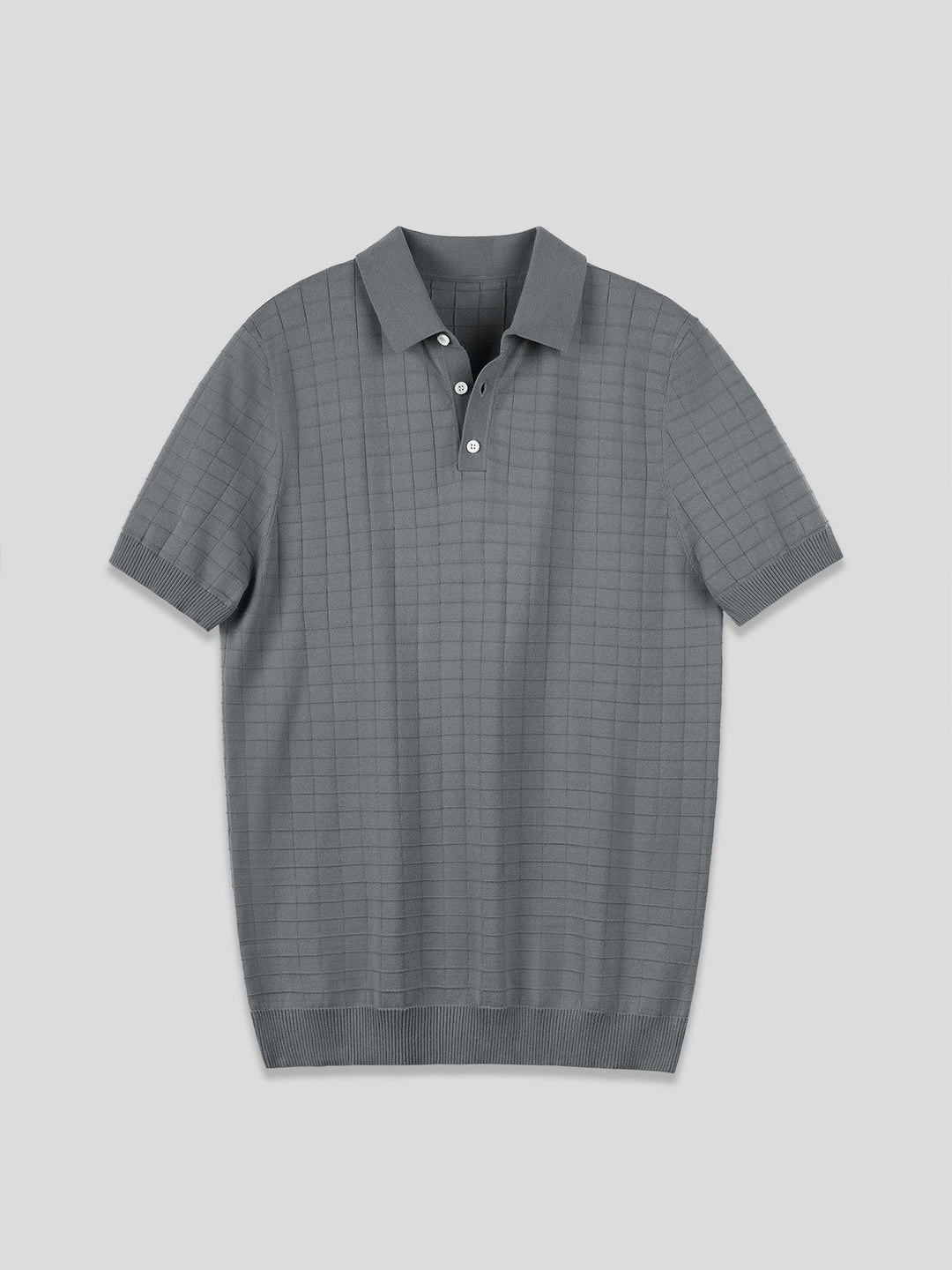 GentleKnit Checkered Short Sleeve Knitted Polo