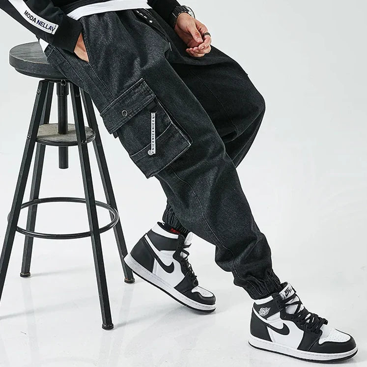 Denim Cargo Jogger Jeans
