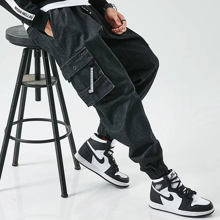 Denim Cargo Jogger Jeans